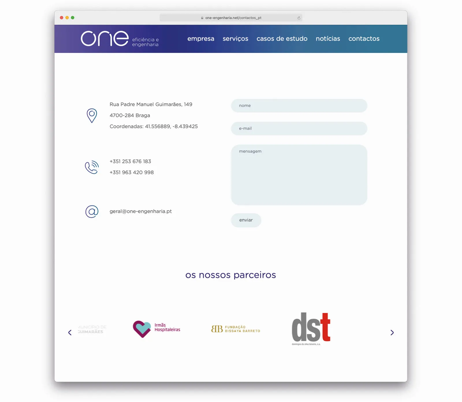 Website for ONE Efficiency and Engineering