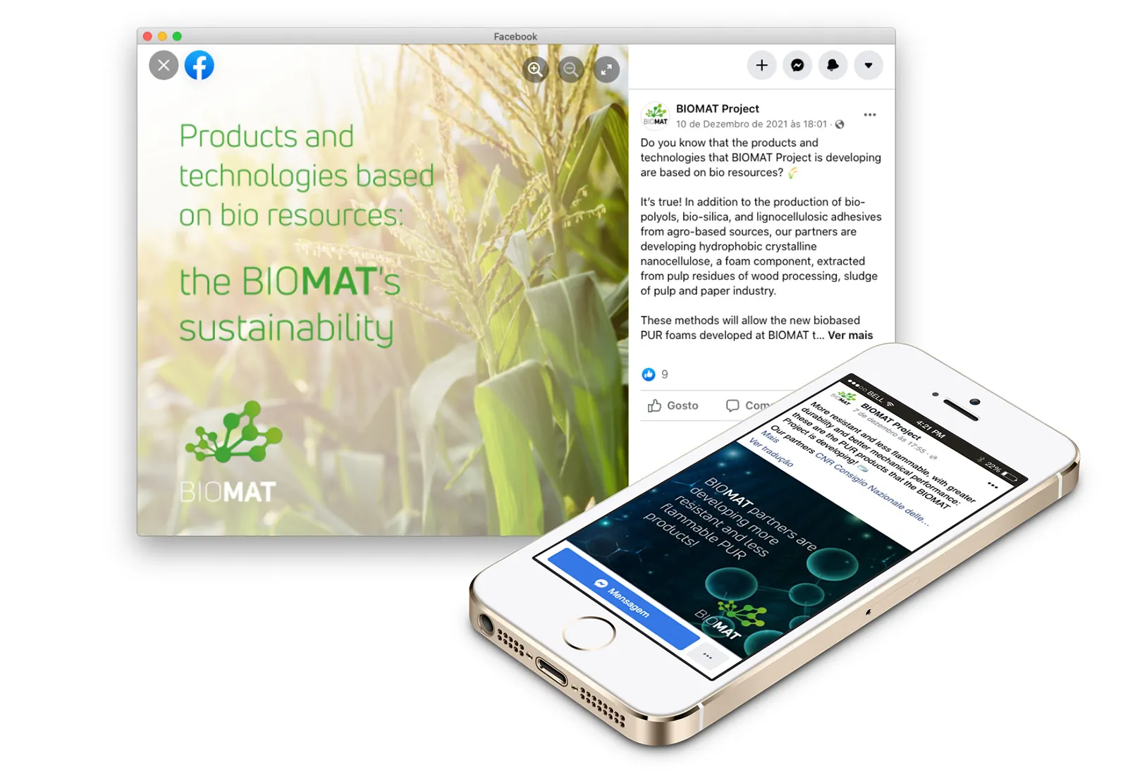 BIOMAT Test Bed - Projeto Euro-Israel - Gestão de Redes Sociais